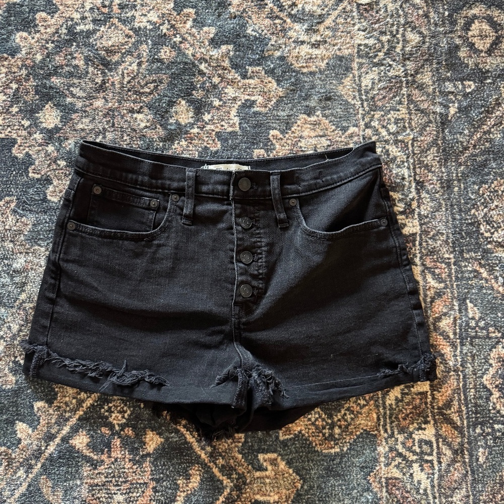 Madewell High-Rise Botton Fly Denim Shorts